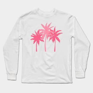 Cute pink palm trees Long Sleeve T-Shirt